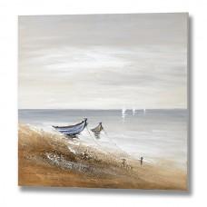 Beached Boats Canvas